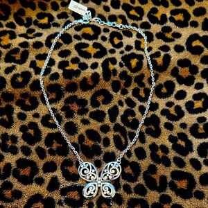Brighton Silver Swirl Butterfly Necklace